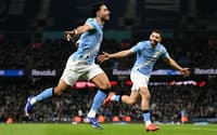 Pela Copa da Liga Inglesa, o Manchester City venceu o Newcastle por 3 a 1 (Foto: Oli SCARFF / AFP)
