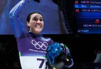 A brasileira Nicole Silveira compete no skeleton nos Jogos Olímpicos de Inverno Milao-Cortina 2026 Foto: Gabriel Heusi/COB