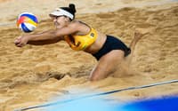Duda Lisboa no Elite 16 de João Pessoa 2026 (Foto: Beach Volleyball World)