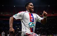 Endrick em jogo do Lyon pelas oitavas de final da Copa da França