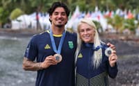 Gabriel Medina e Tatiana Weston-Webb