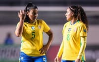 Angelina e Duda Sampaio atuam juntas na Seleção Brasileira. (Foto: CBF/Divulgação)