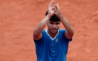 Carlos Alcaraz em ação no Masters 1000 de Monte Carlo (Foto: THIBAUD MORITZ / AFP)