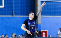 Gregate comemora ponto em Pinheiros x Corinthians pelo jogo 1 da semifinal do NBB 25/26 (Foto: Gabriella Garbim/ECP)
