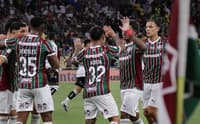 Jogadores do Fluminense comemoram gol contra o Operário (Foto: Marcelo Gonçalves/ Fluminense FC)