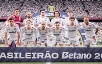 Time do Santos que enfrentou o Coriitiba, pelo Brasileirão. (Foto: Raul Baretta/ Santos FC)