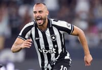 Arthur Cabral durante Botafogo x Corinthians