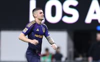Gabriel Pec em ação pelo LA Galaxy (Foto: Kevin C. Cox/AFP)