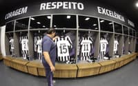 Vestiário do Botafogo no Nilton Santos (Foto: Vítor Santos/Botafogo)