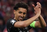 Marquinhos em ação durante Bayern x PSG, pela semifinal da Champions League