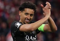 Marquinhos em ação durante Bayern x PSG, pela semifinal da Champions League