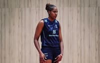 Ana Cristina em treino da Seleção Brasileira Feminina de Vôlei