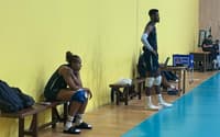 Ana Cristina acompanha treino de Maicon na Seleção de Vôlei (Foto: Andressa Simões/Lance!)
