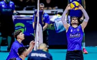 O levantador Bruno, do Campinas, durante treino para a final da Superliga Masculina de Vôlei