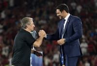 Bap, presidente do Flamengo, e Samir Xaud, da CBF (Foto: Adriano Fontes / Flamengo)