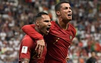 Quaresma comemora seu golaço com Cristiano Ronaldo&nbsp;