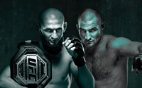 Card oficial do UFC 328, com Khamzat Chimaev e Sean Strickland (Foto: Divulgação/UFC)
