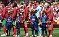 Seleção do Marrocos em amistoso contra a Noruega antes da Copa do Mundo