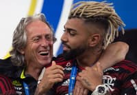 Flamengo - Jorge Jesus, Rodinei e Gabigol