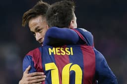 Barcelona x Atlético de Madrid - Neymar e Messi (Foto: Josep Lago/ AFP)