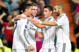 Cristiano Ronaldo, Bale, James Rodriguez e Benzema - Real Madrid (Foto: Javier Soriano/ AFP)