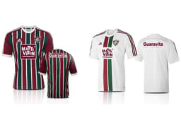 Uniforme do Fluminense com o novo patrocinador (Fotos: Divulgação)