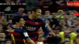 Neymar faz golaço contra o Villarreal (Reprodução)