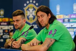 Treino Seleção Brasileira, Cassio e Lucas Lima