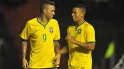 HOME - Brasil x Estados Unidos - Amistoso da Seleção Olímpica - Luan e Gabriel Jesus (Foto: Aldo Carneiro/PernambucoPress/LANCE!Press)