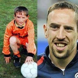 Franck Ribéry garoto e o hoje jogador do Baryern de Munique (Foto: Reprodução)