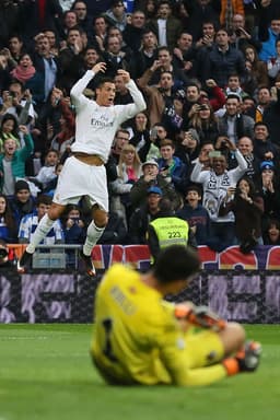 Cristiano Ronaldo fez lindo gol no Bernabéu