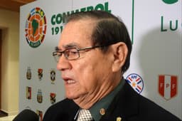 Coronel Nunes, presidente da CBF, na Conmebol (Foto: Igor Siqueira)