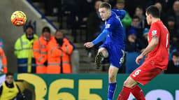HOME - Leicester x Liverpool - Campeonato Inglês - Jamie Vardy (Foto: Ben Stansall/AFP)