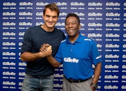 Pelé e Federer (Foto: Divulgação/Gillette)