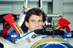 Senna concentrado em San Marino, no dia em que viria a falecer, em 1994