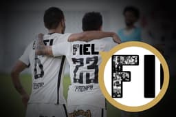 Arte divulgada pelo Corinthians simulando uniforme do próximo domingo (Foto: Divulgação)