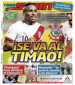 Farfán tem acerto com o Corinthians, segundo jornal peruano&nbsp;