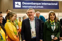 Presidente do COI, Thomas Bach, desembarca no Rio de Janeiro para os Jogos