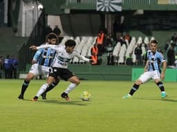 Leandro marcou pelo Coritiba contra o Grêmio (Foto: divulgação)