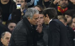 Antonio Conte e José Mourinho - Chelsea x Manchester United