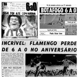 Botafogo relembrou goleada de 6 a 0 (Reprodução Twitter)