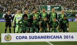 Chapecoense - Time posado em jogo da semi da Sul-Americana