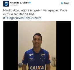 Thiago Neves - Cruzeiro (Foto: Reprodução)