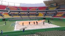 GIGANTES DA PRAIA: Centro Olímpico de Tênis ganha visual de praia para disputa internacional