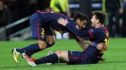 Messi marcou duas vezes na classificação heroica diante do Milan, na temporada 2012/13