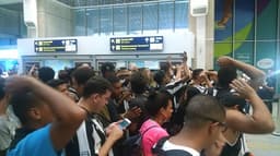 Desembarque do Botafogo no Aeroporto do Galeão