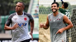 Luis Fabiano e Henrique Dourado se enfrentarão no clássico entre Vasco e Fluminense neste sábado. Veja a galeria L! a seguir