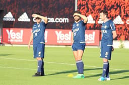 Conca e Diego em treino do Flamengo