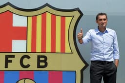 Ernesto Valverde visitou as instalações do Barcelona