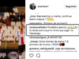 Wesley Safadão comenta em foto de Everton Ribeiro